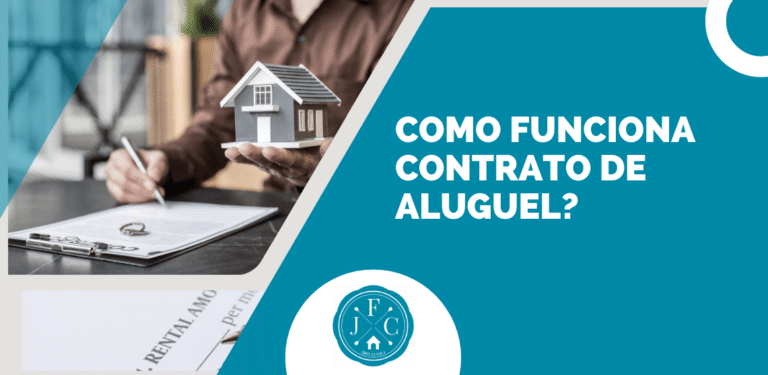 Capa ilustrativa do artigo sobre como funciona contrato de aluguel com elementos que representam assinatura e locação.