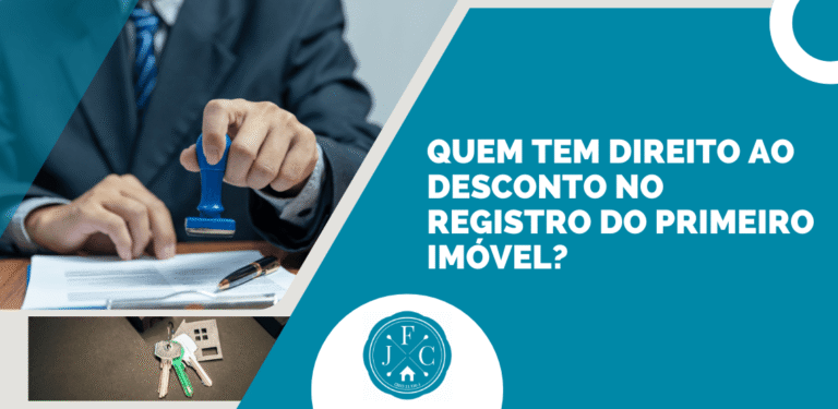 Capa do artigo sobre quem tem direito ao desconto no registro do primeiro imóvel, com destaque para documentos e autenticação.