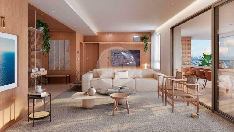 Apartamento à venda no Jardim Ilhas do Sul: Perspectiva - Apto - Living e Varanda Gourmet - 01